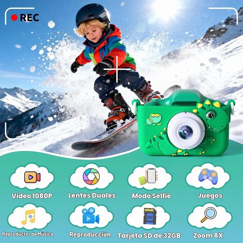 Cámara infantil 1080P con tarjeta SD - Foto 2