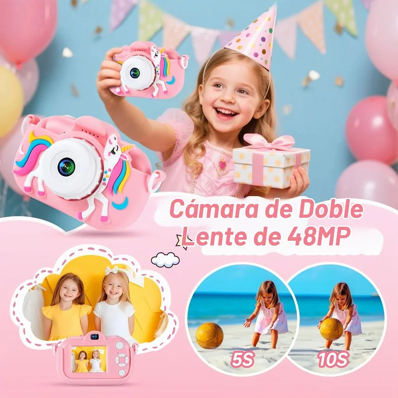 Cámara digital infantil 1080P con funda protectora suave - Foto 3