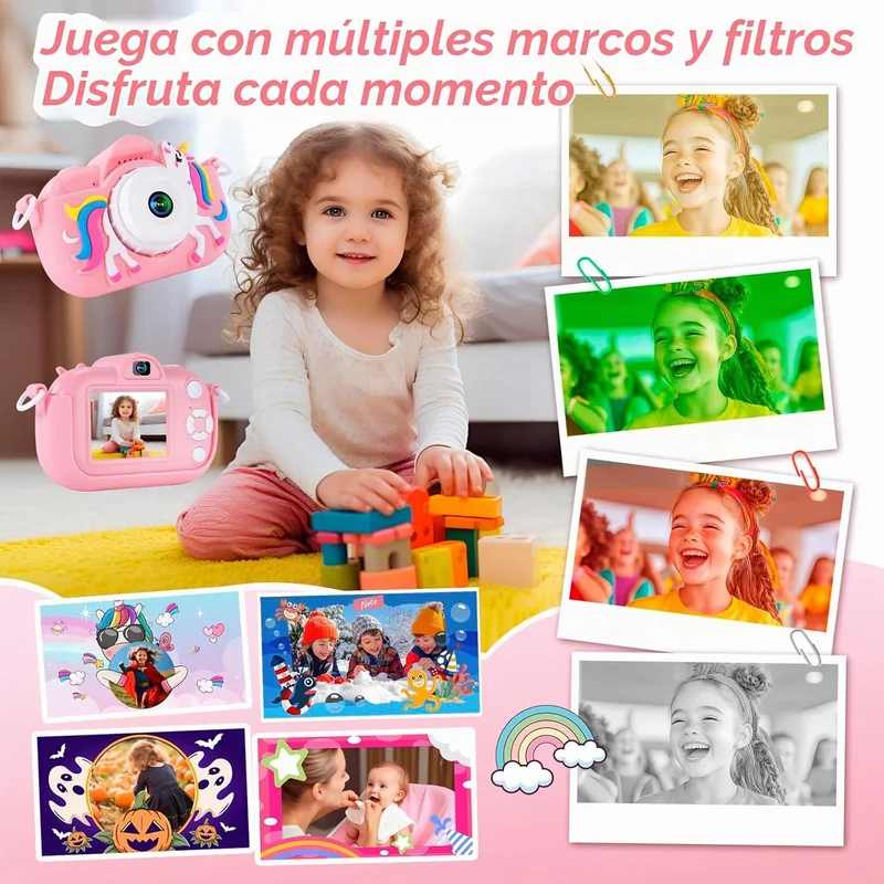 Cámara digital infantil 1080P con funda protectora suave - Foto 4