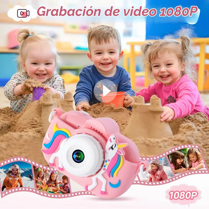 Cámara digital infantil 1080P con funda protectora suave - Foto 5