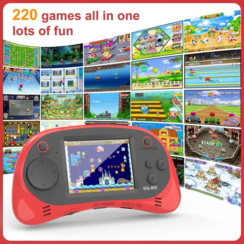 Consola portátil retro 16-bit con 220 juegos HD - Foto 4