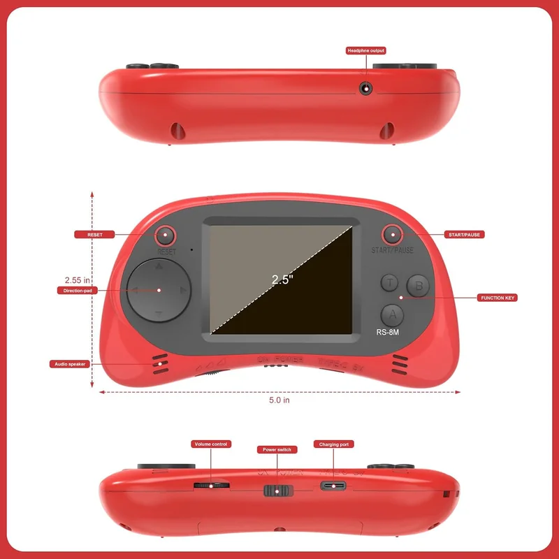 Consola portátil retro 16-bit con 220 juegos HD - Foto 5