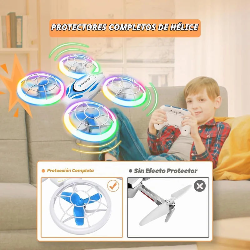 Dron S60 con luces LED y protectores completos - Foto 6