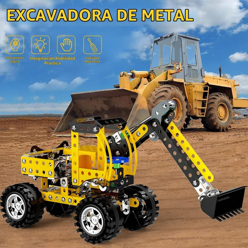 Kit de construcción STEM mecánico de metal - Foto 3