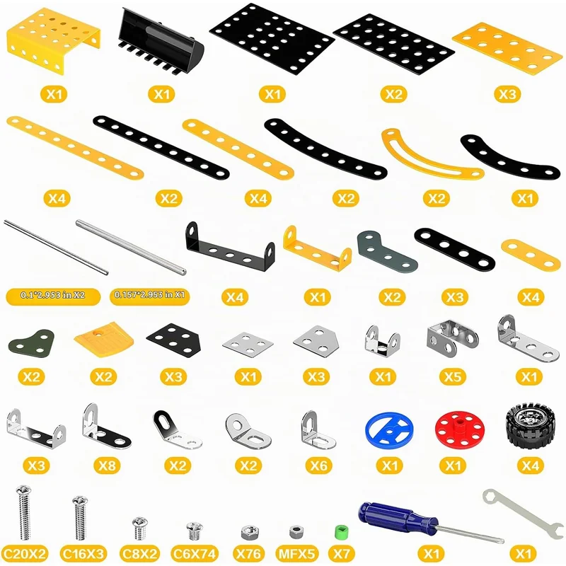 Kit de construcción STEM mecánico de metal - Foto 5