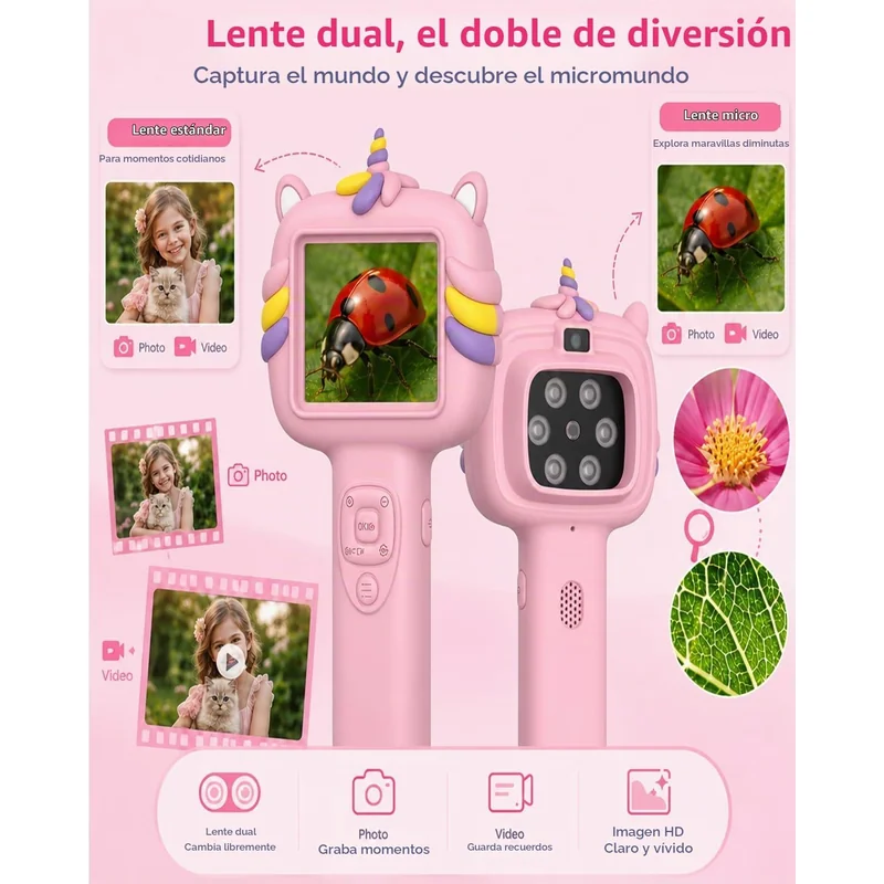 Microscopio digital infantil con pantalla 2.4