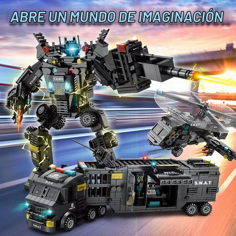 Robot SWAT transformable 51 en 1 bloques STEM - Foto 2