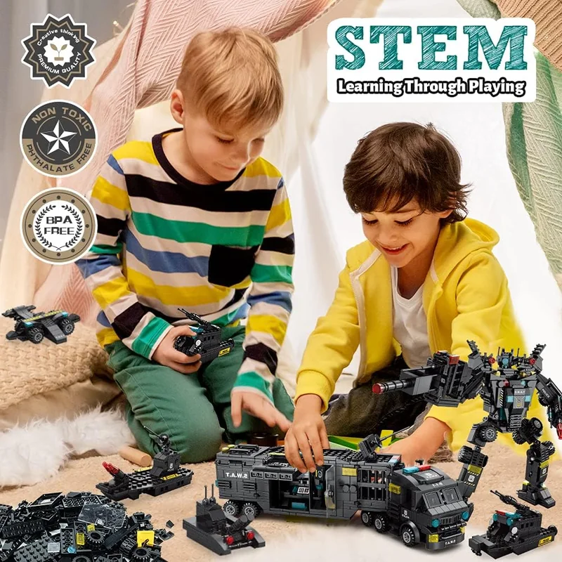 Robot SWAT transformable 51 en 1 bloques STEM - Foto 3