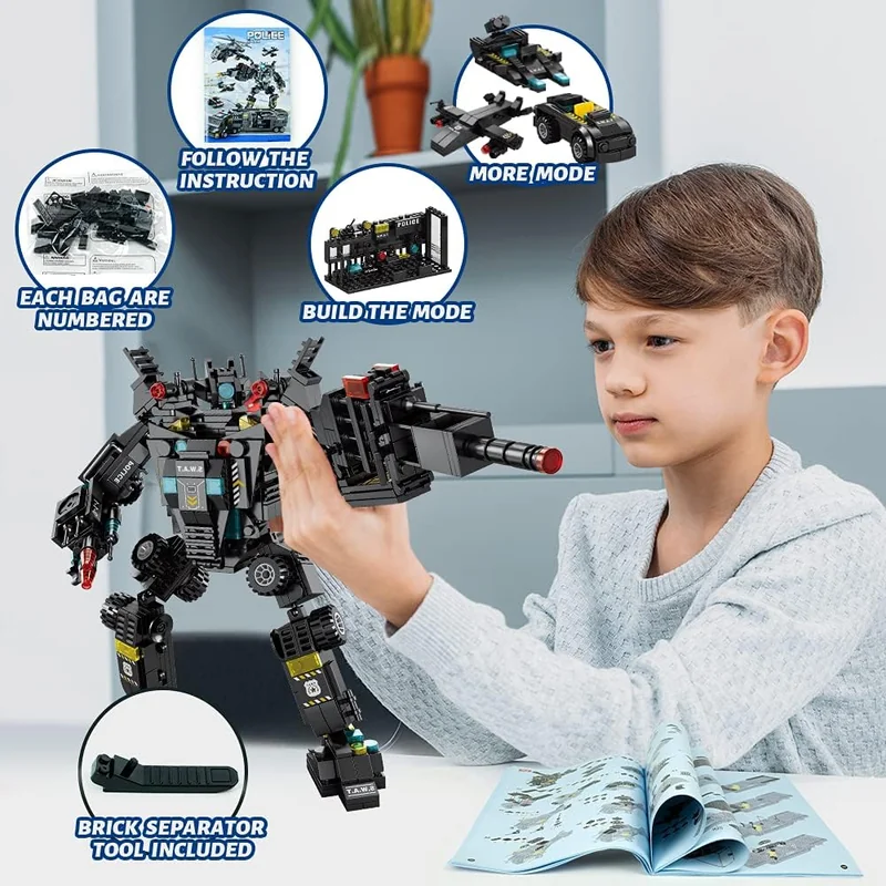 Robot SWAT transformable 51 en 1 bloques STEM - Foto 5