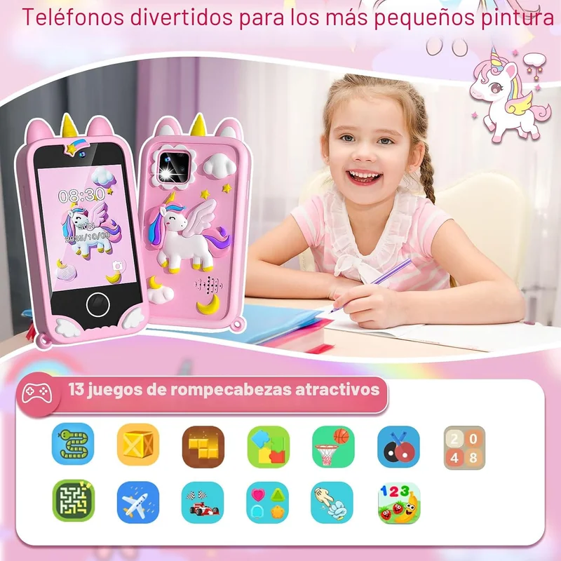 Teléfono interactivo para niños con pantalla táctil 2.8