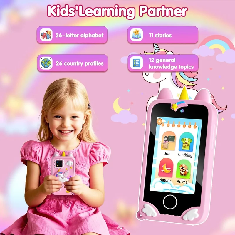 Teléfono interactivo para niños con pantalla táctil 2.8