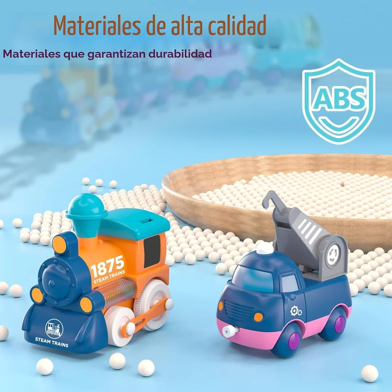 Juego de tren eléctrico infantil con luces, música y pistas - Foto 6