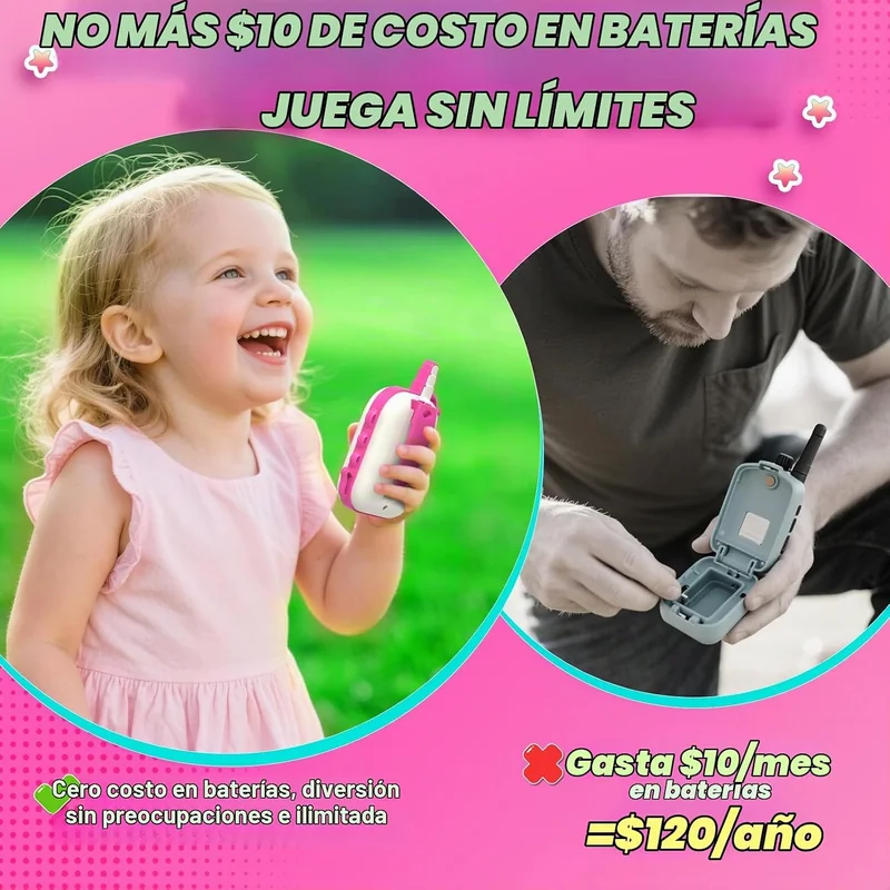 Walkie Talkies recargables de unicornio (paquete x2) - Foto 2