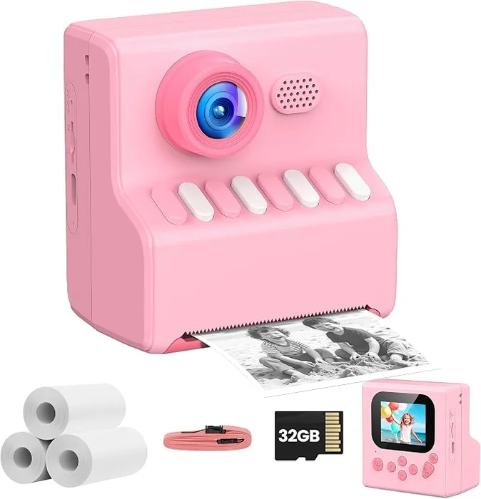Cámara instantánea rosa para niñas