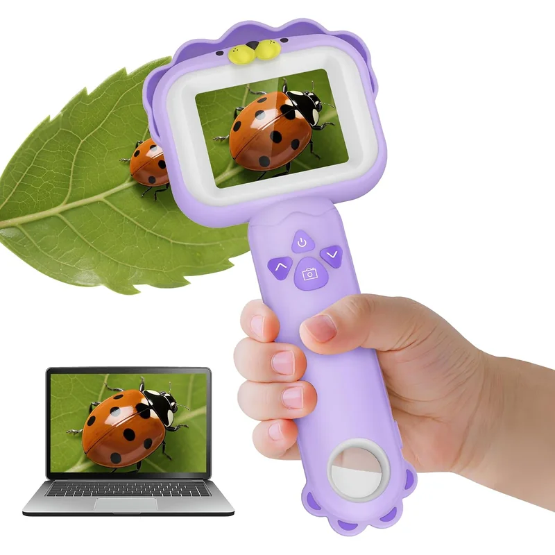 Microscopio de bolsillo portátil para niños